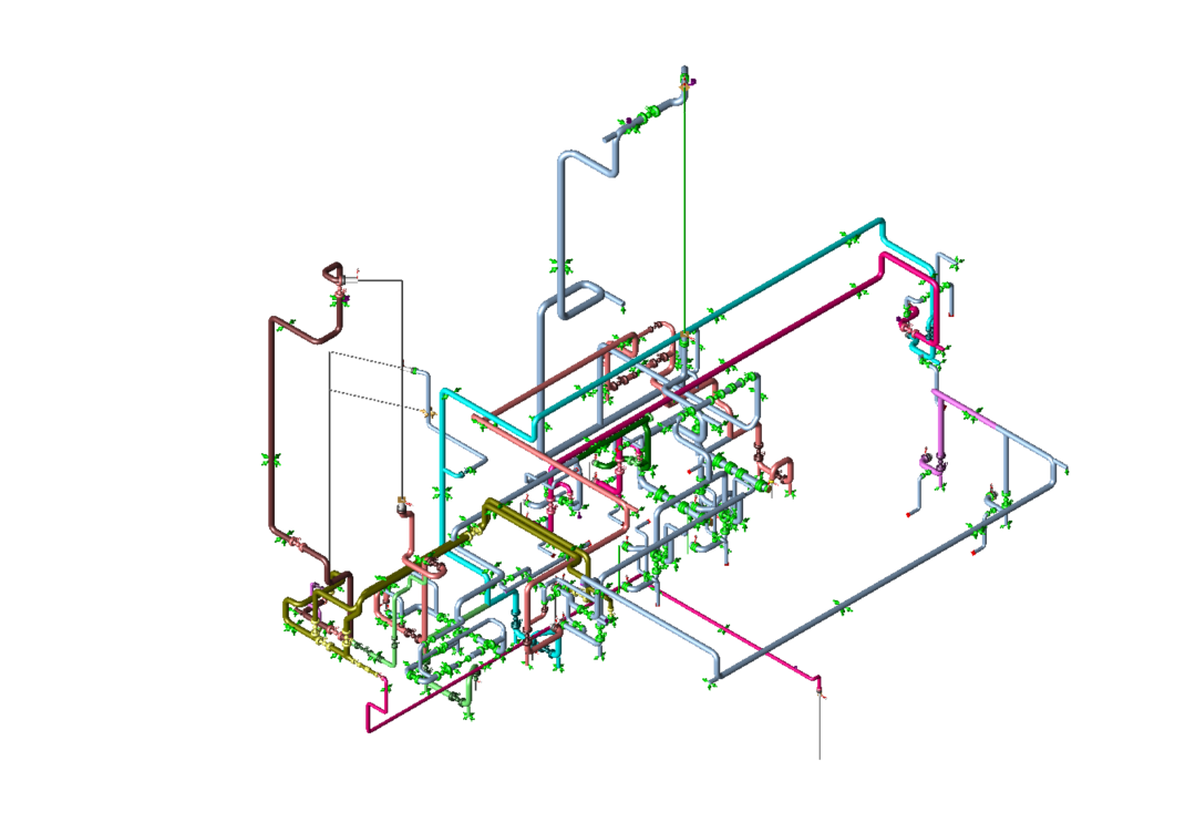 Modello di stress analysis del piping in CAESAR II