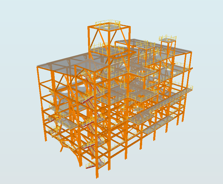Modello 3D di struttura metallica B&G
